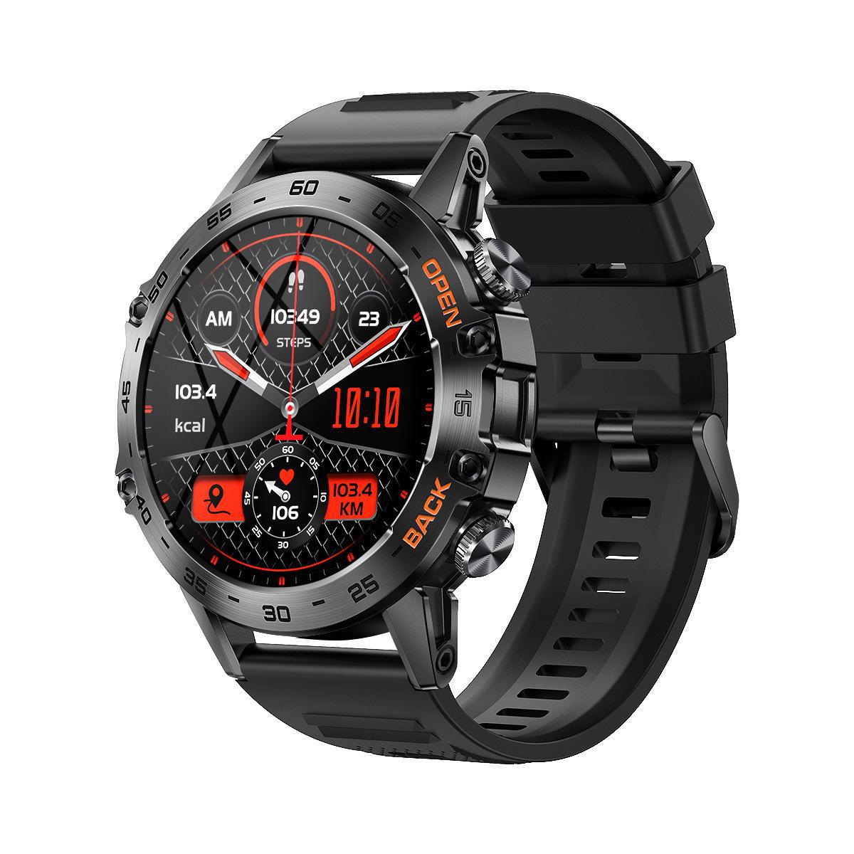Умные часы K52 Outdoor с функцией звонков по Bluetooth, мониторингом сердечного ритма и уровня кислорода в крови, а также сверхдлительным режимом ожидания black чёрный TopSky