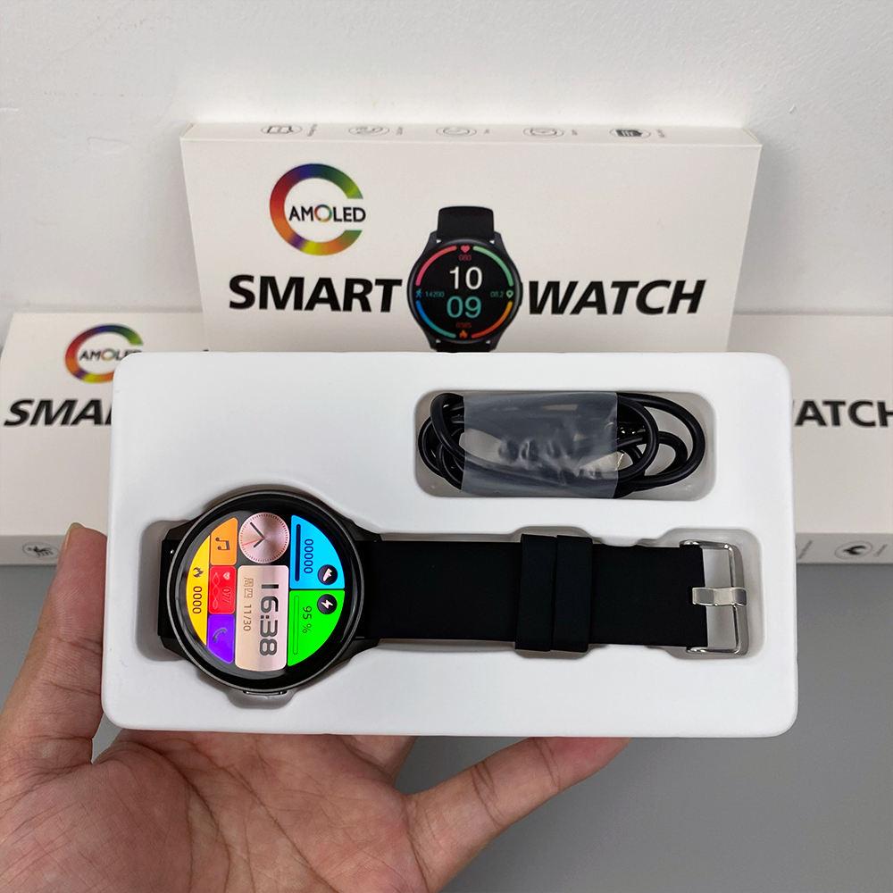 Умные часы ZW60 2024 года для мужчин 1,43-дюймовый AMOLED-дисплей IP67 Звонки Множество спортивных режимов Монитор сердечного ритма для мужчин и женщин ZW60 чёрный QINGLONG GOODS