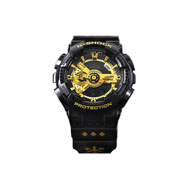Casio Custom Watch G-Shock Ninja Edition Trendy Street Cool High-End Quartz Movement Resin Strap Men watches Black GA-110GBRZ Black Gold Watch Dial black