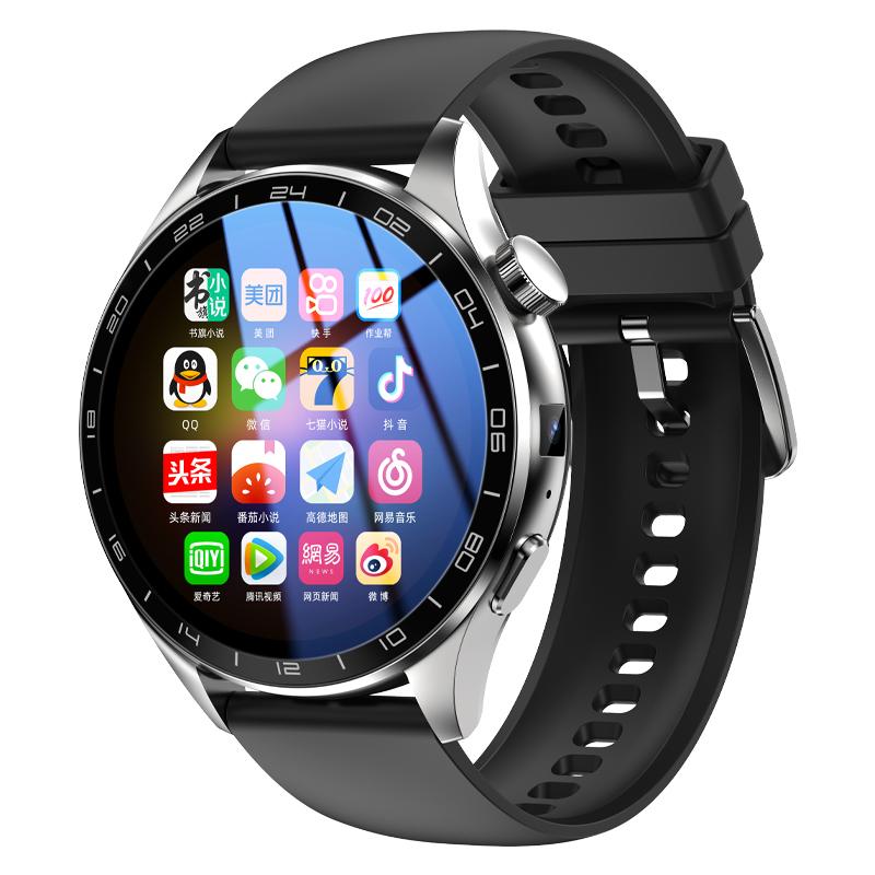 Умные часы AMOLED для мужчин и женщин с GPS, SIM-картой 4G, функцией ответа на звонки и видеозвонков, отслеживанием шагов, водонепроницаемостью IP68, совместимостью с Android VK10 gray QINGLONG GOODS