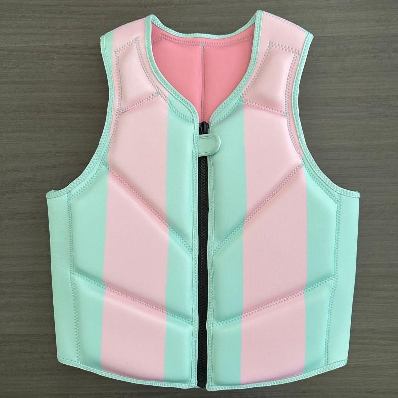 FPS035 Stylish Muscle-Fit Buoyancy Vest Wake Surfing Jet Ski Swimming Snorkeling Water Sports L 70 kg white Fortune Mall