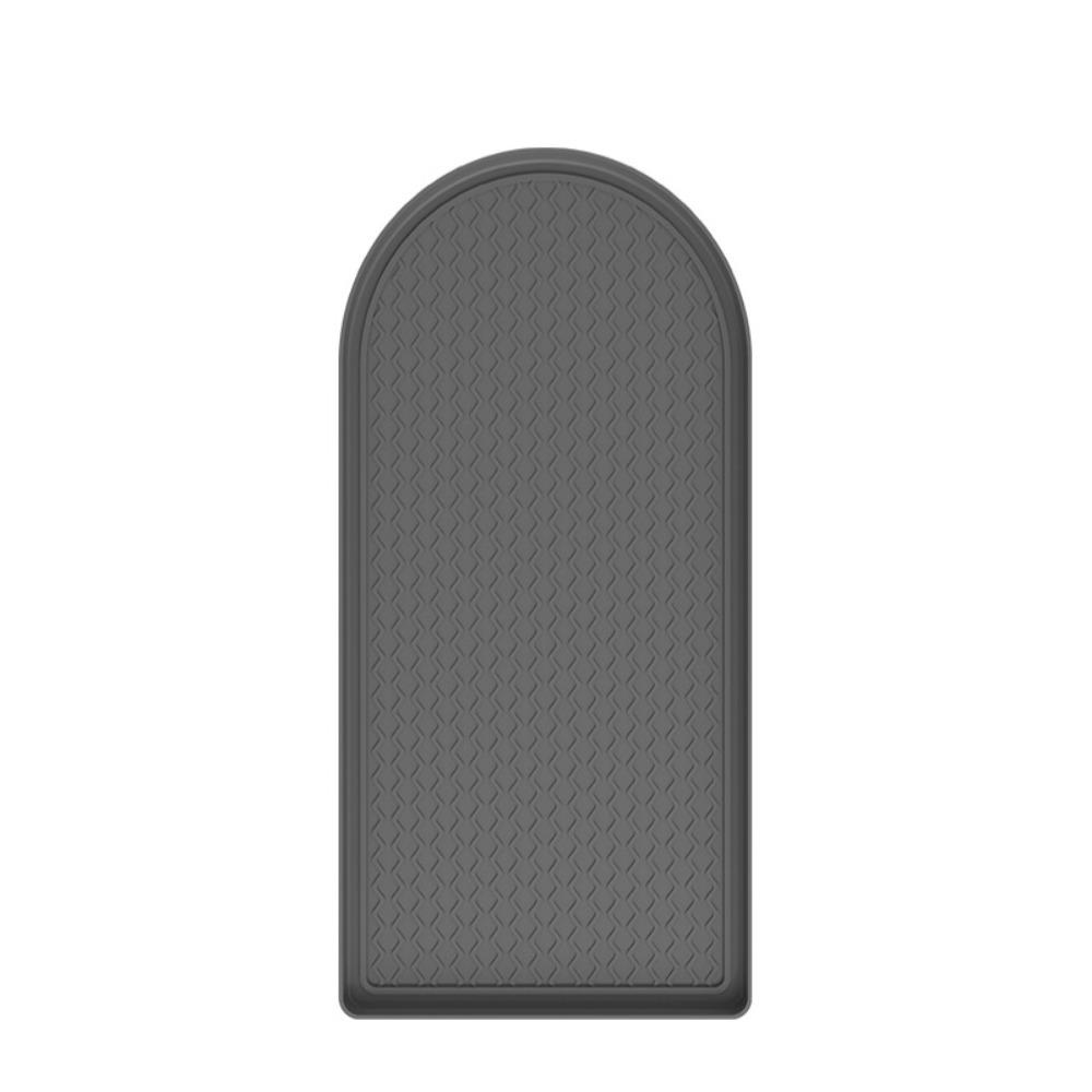 Oval-shaped Silicone Coffee Machine Mat Non-slip Coffee Bar Mat Coffee Maker Tray  Kitchen 15.75x7.87 in серый Kanisa