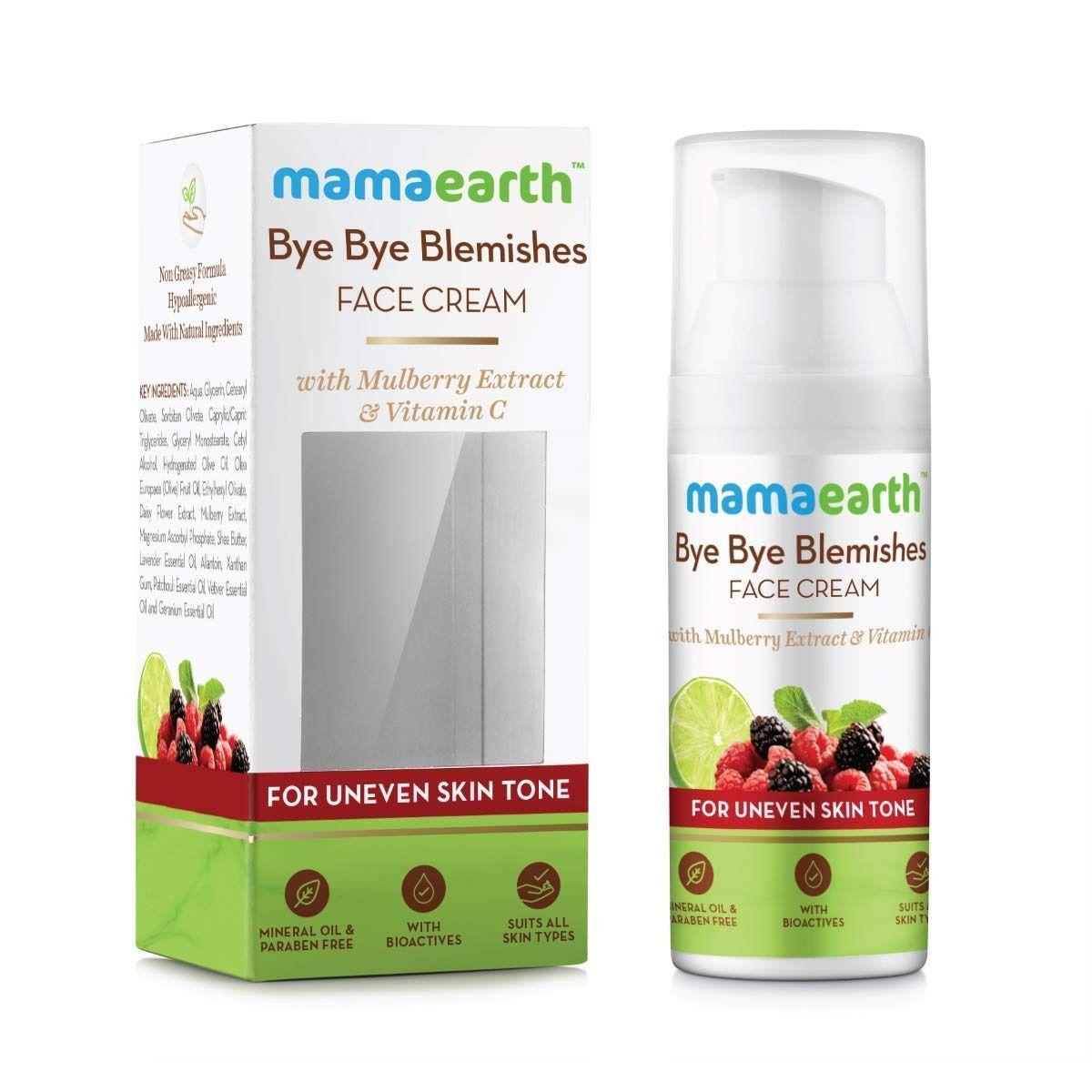Крем для лица от пигментных пятен (30 мл), Bye Bye Blemishes Face Cream,  Mamaearth white