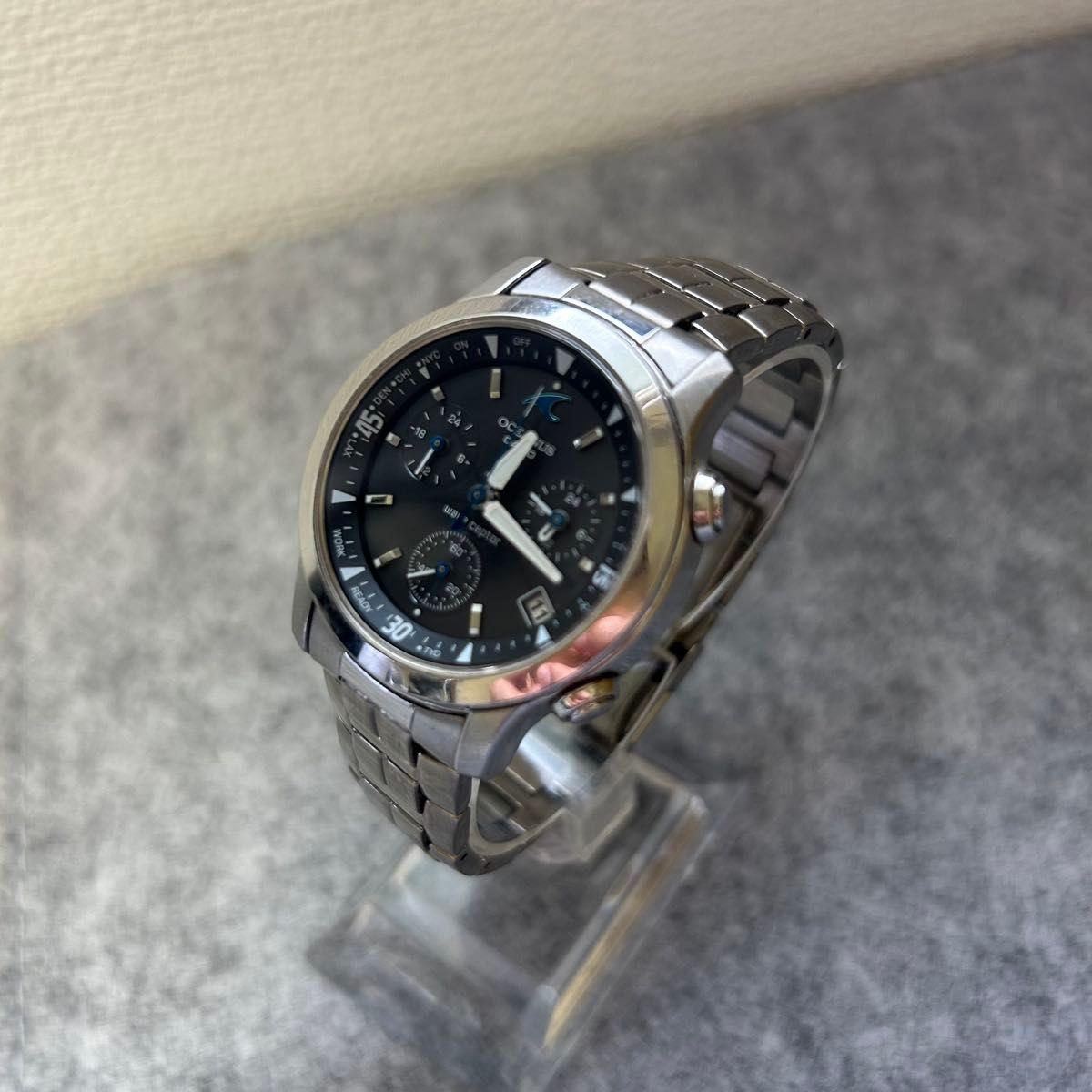 Б/у CASIO OCEANUS OCW-10 Радио-солнечный хронограф CASIO OCEANUS wave ceptor наручные часы black Recycle Alchemy