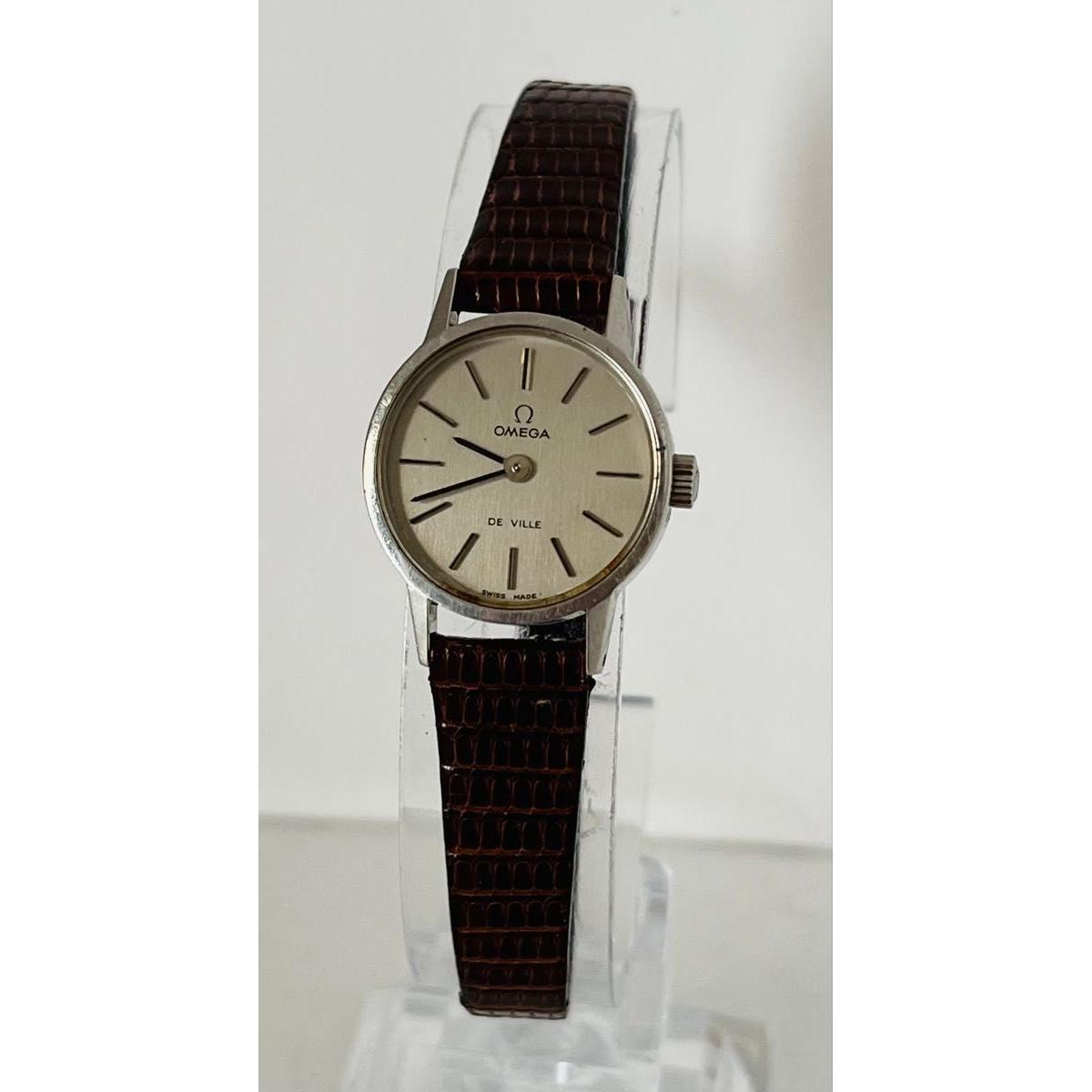 Б/у OMEGA DEVILLE ручной завод рабочий женский РАБОЧИЙ ЧАСЫ новый ремешок наручные часы gray Recycle Alchemy