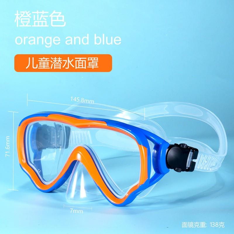 Snorkeling Set With Anti-Fog Mask Dry Top Snorkel Adults Kids Large Frame Swimming Goggles Anti-Fog Version blue Royal Choice