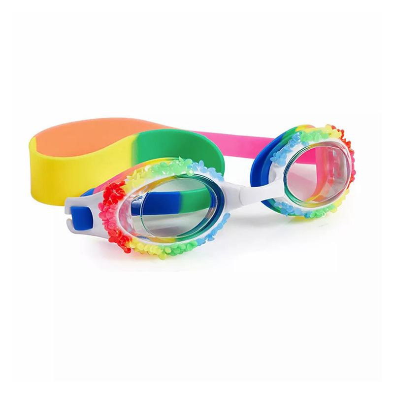 Cartoon swimming equipment Fashion swimming glasses Universal anti-fog and waterproof goggles for boys and girls blue Honey Mall