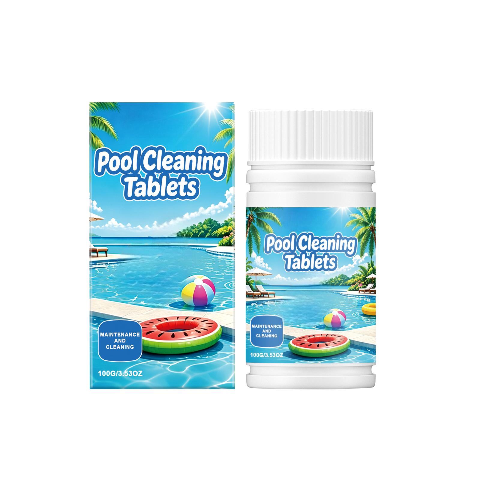 Pool specific cleaning tablets Purify water quality  Remove scale and dirt cleaner one size белый Jiangnan A