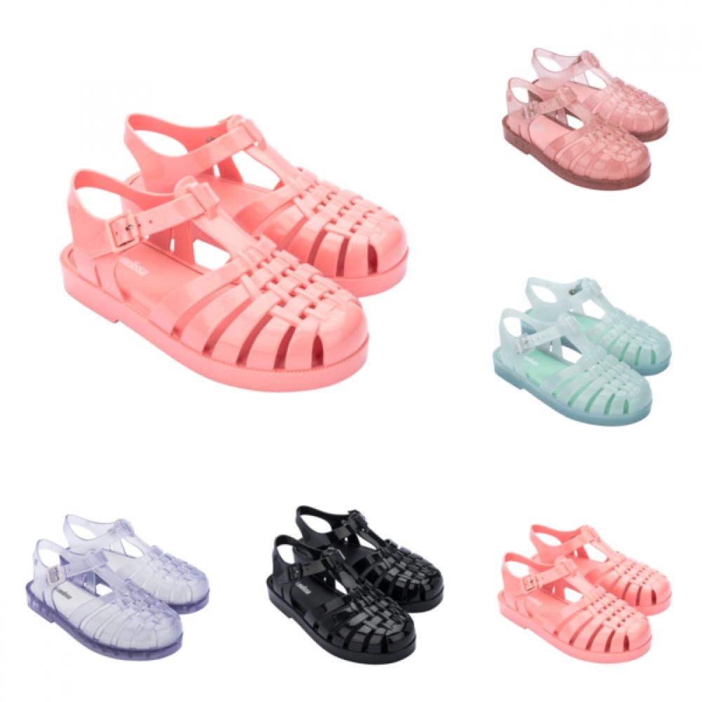 Детские резиновые сандалии Mini Melissa Toebox Kids Jelly Shoes Possession Youth Msycg2tsps11 blacks/180 pink SSG Baby&Kids