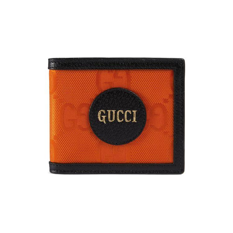 Gucci Off The Grid Logo Nylon And Leather Wallet Men Wallets Orange Black 625573-H9HAN-7560 Gift Set(Basic Set+Box+Shopping Bag) black