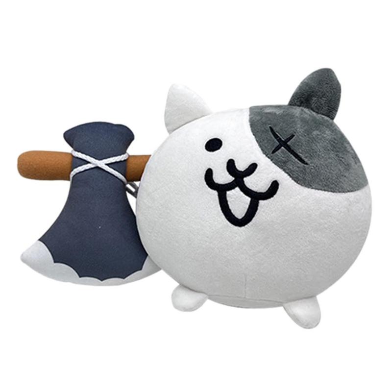 Новая плюшевая игрушка Battle Cats Kawaii Axe Battle Cat Doll плюшевая подушка для мальчиков и девочек мягкие игрушки для детей подарок на день рождения CHINA white Stuffed toys