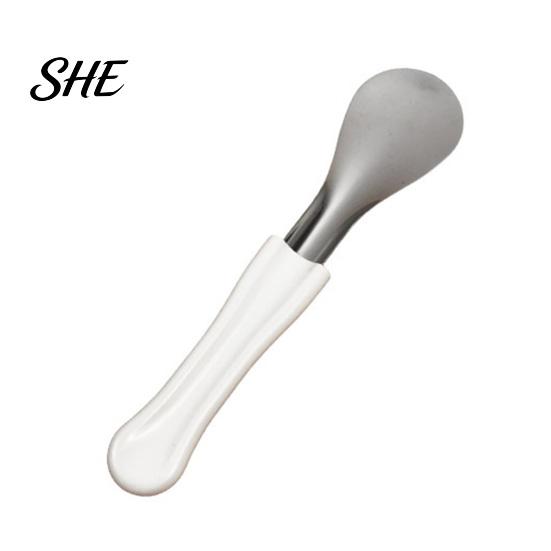 Cream Scoop Tool 304 Stainless Steel Ice Scoop, Rose Shape Dessert with Non-Slip Handle Design, Spatula for Gelato Smoothies Pudding, Dishwasher Safe белый liqingliuliu