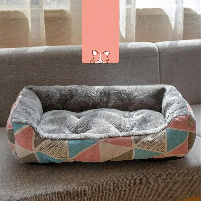 Собачья будка для кошачьего туалета, четыре сезона, универсальный Тедди, коврик для маленьких, средних и больших собак, комфортный теплый коврик для домашних животных, кровать, дом, комната S красный Luna Belle