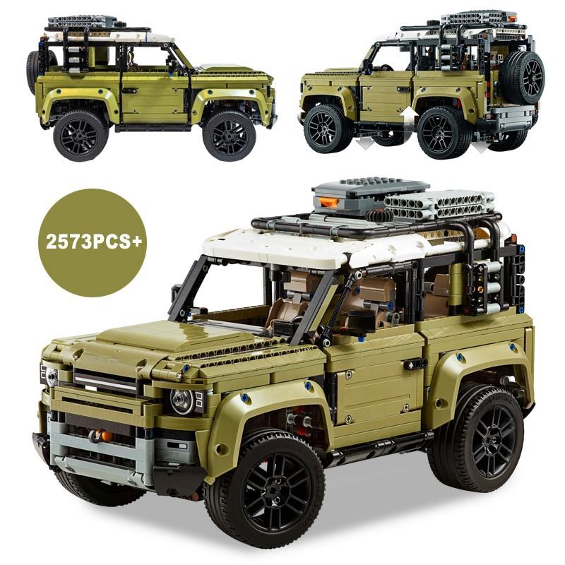 2573PCS Technical Land Off-road Defender Sports Car Building Blocks 42110 Set Model Vehicle Toys Bricks для мальчиков, подарки для взрослых No original box светло-желтого TIANGU