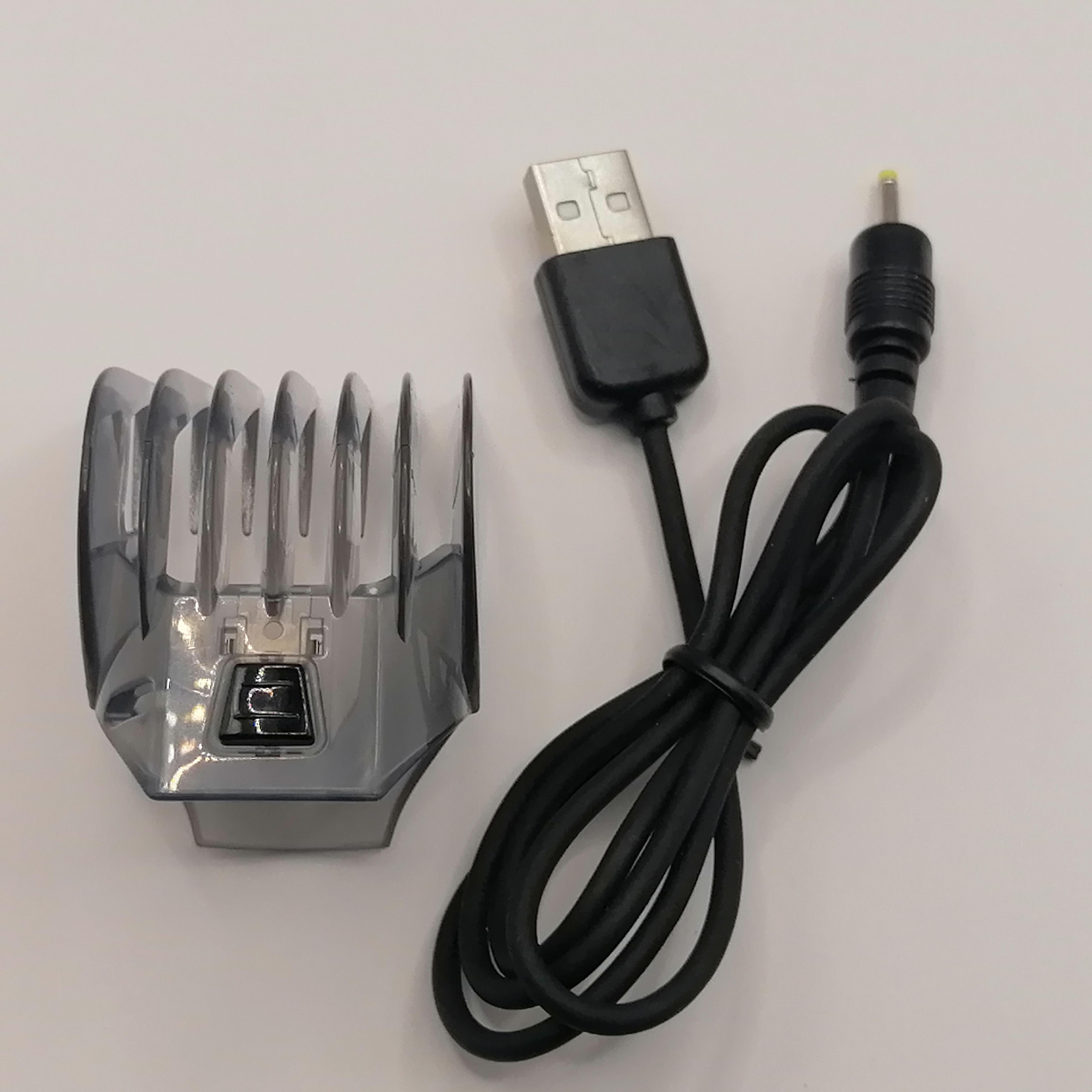 Большая расческа для стрижки волос + USB-кабель для зарядки для бритвы Philips G370 G380 G390 gray prewave