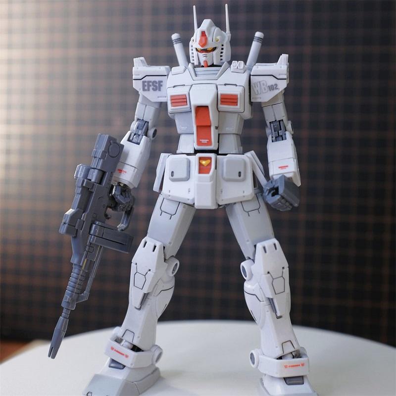 GTO HG 1/144 RX-78-2 Оригинальная заводская цветовая схема Сборная модель меха Фигурка Действия Кукла-декорация Игрушка для мальчика Подарок серый Fashnics