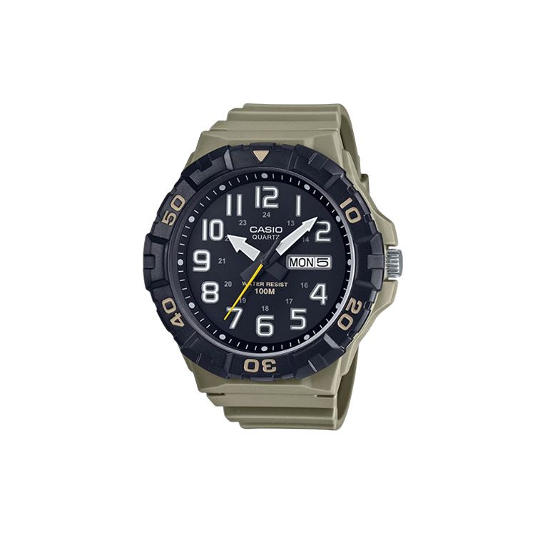 Casio Standard Series Quartz Movement Resin Strap Watch Men watches Black MRW-210H-5AVDF Black Dial gray