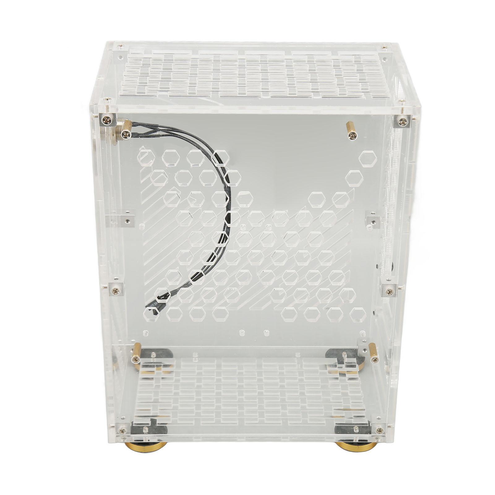 Корпус Mini ITX 4.3л Панель из прозрачного акрила Охлаждение на 360 градусов Амортизирующие ножки Корпус Mini PC для блока питания FLEX 1U 2.5-дюймового SSD прозрачный mfySpace
