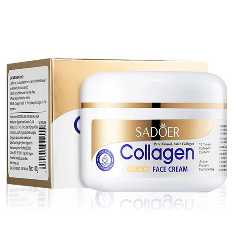 SADOER Collagen Firming Face Cream sknicare Увлажняющие увлажняющие кремы для лица Faical Cream Beauty Face Средства по уходу за кожей beige Soft Beauty