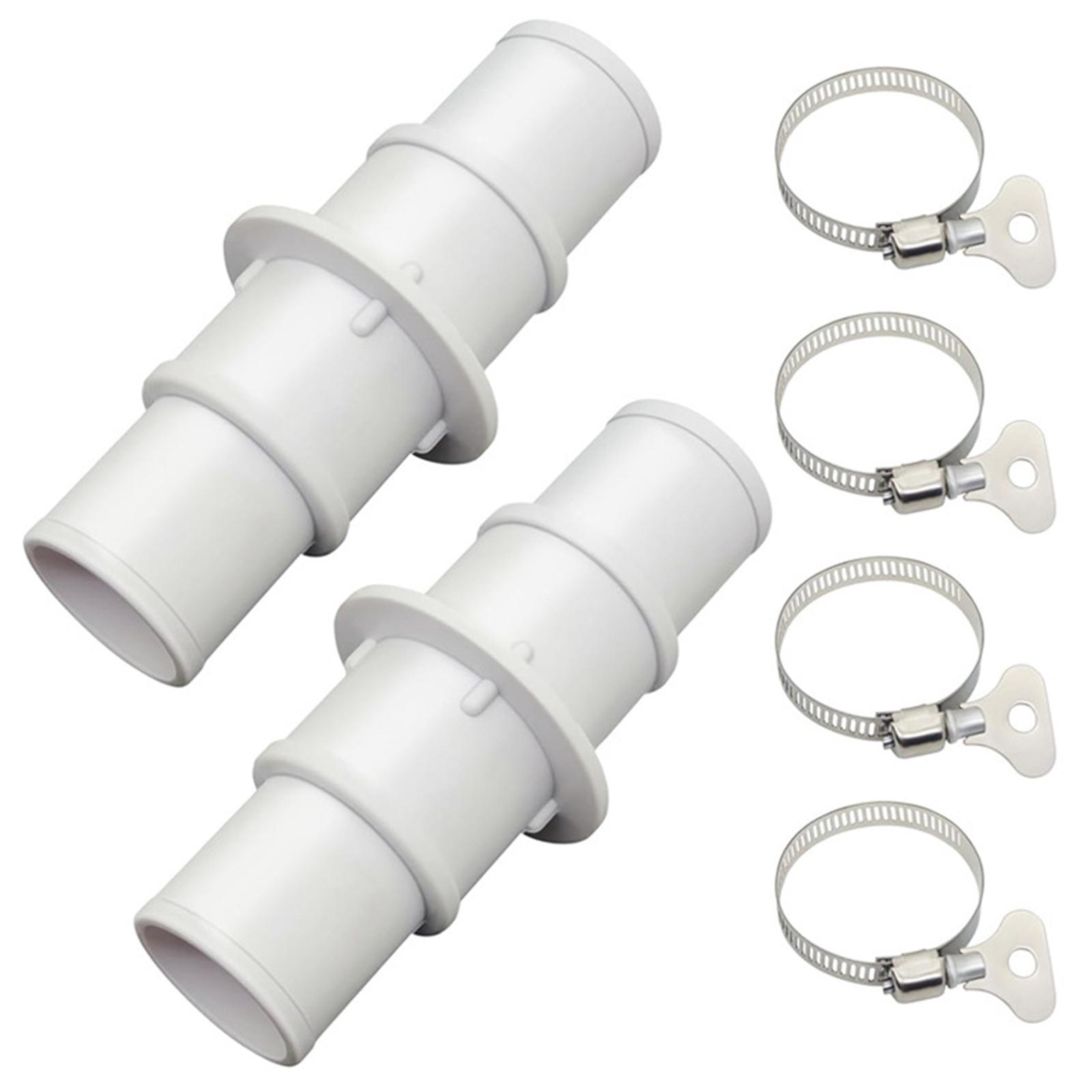 Набор адаптеров для вакуумного шланга бассейна Легко устанавливаемый соединитель Муфта для шланга фильтра Легко устанавливаемые комплекты для замены оборудования для бассейна white Water Loquat