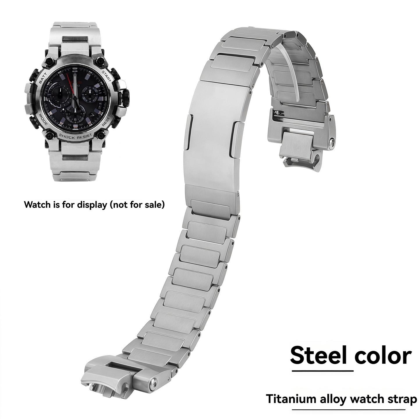 Модифицированный ремешок из титанового сплава с быстрой фиксацией Для Casio G-SHOCK 5672 MTG-B3000 цельнометаллический титановый ремешок для часов Браслет Аксессуары For MTG-B3000 серебряный PulsePeak