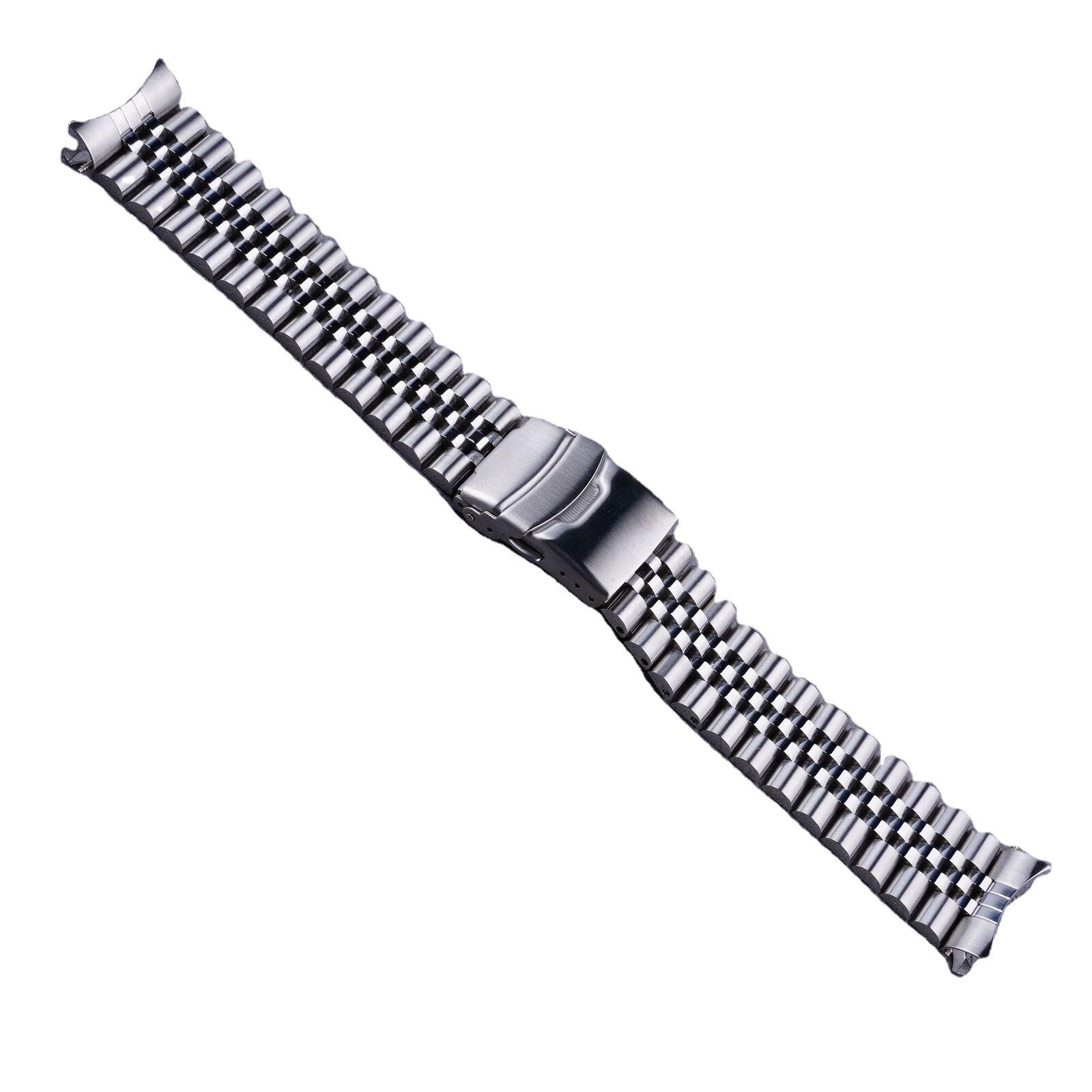Серебряный стальной браслет Jubilee 22 мм с полым концом для часов Orient Kamasu RA-AA0002L19A 22 mm серебряный QINGLONG GOODS