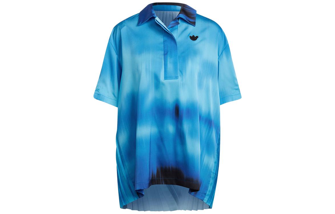 Женские поло Adidas Originals Синий воротник-поло Умеренный прямой крой HB9400 XS blue