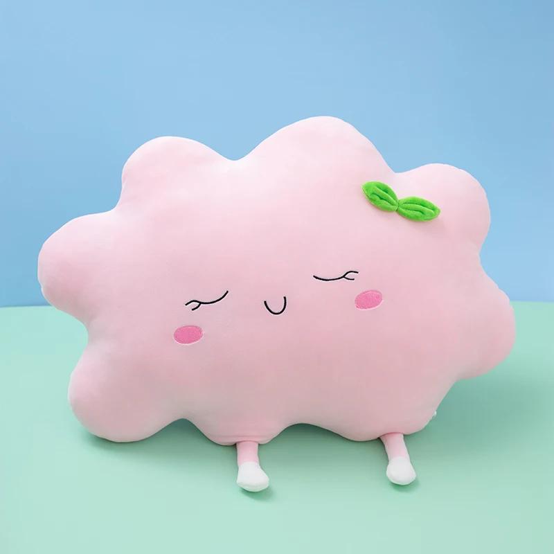 Новая креативная радужная плюшевая игрушка серии Dream Sky, подушка с наполнителем в виде солнца и облаков, мягкая наволочка для дивана, украшение для комнаты для девочки 42cm white Modimo
