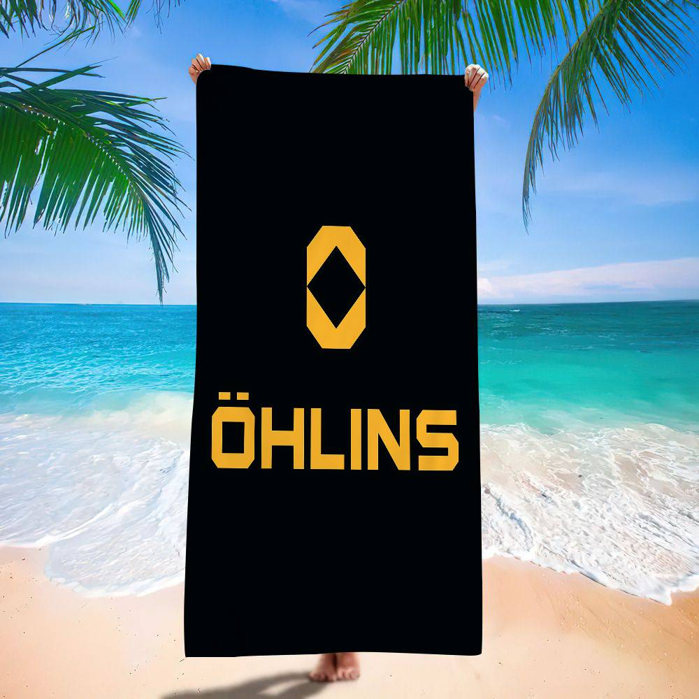 Подвеска Логотип O-Ohlins Микрофибра Пляжное полотенце Впитывающее Быстросохнущее Мягкое Йога Плавание Курорт Альпинизм Полотенце W40*H60(CM) blue Ka Chen Muda