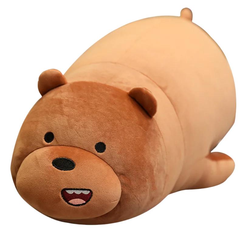 Мягкая игрушка Naked Bear, новая серия плюшевых животных, мультяшные персонажи, плюшевая кукла-панда, подушка, мягкая, милая, плюшевая, подарок на день рождения для девочек about 25-28cm beige Bai Fen Bai Toys