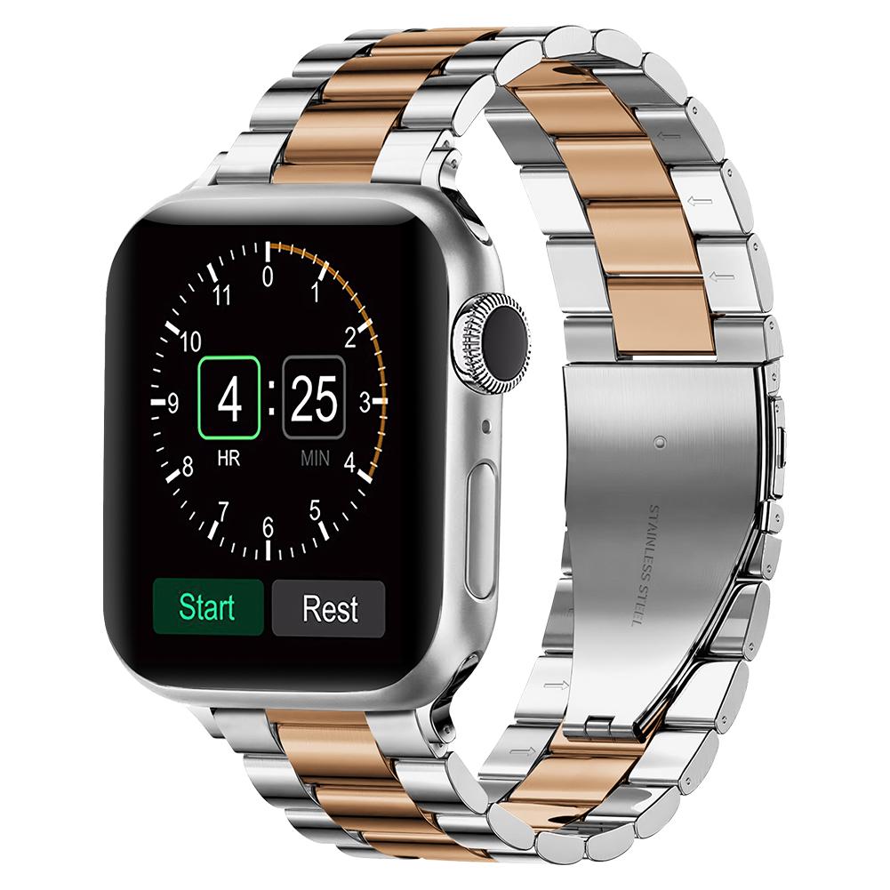 Металлический ремешок для Apple watch 10 46 мм 42 мм Ultra 49 мм 9 8 7 45 мм 41 мм стальной сменный ремешок для iwatch 6 5 4 3 SE 44 мм 42 мм 40 мм 42mm 44mm 45mm 49mm black Creative Adorn