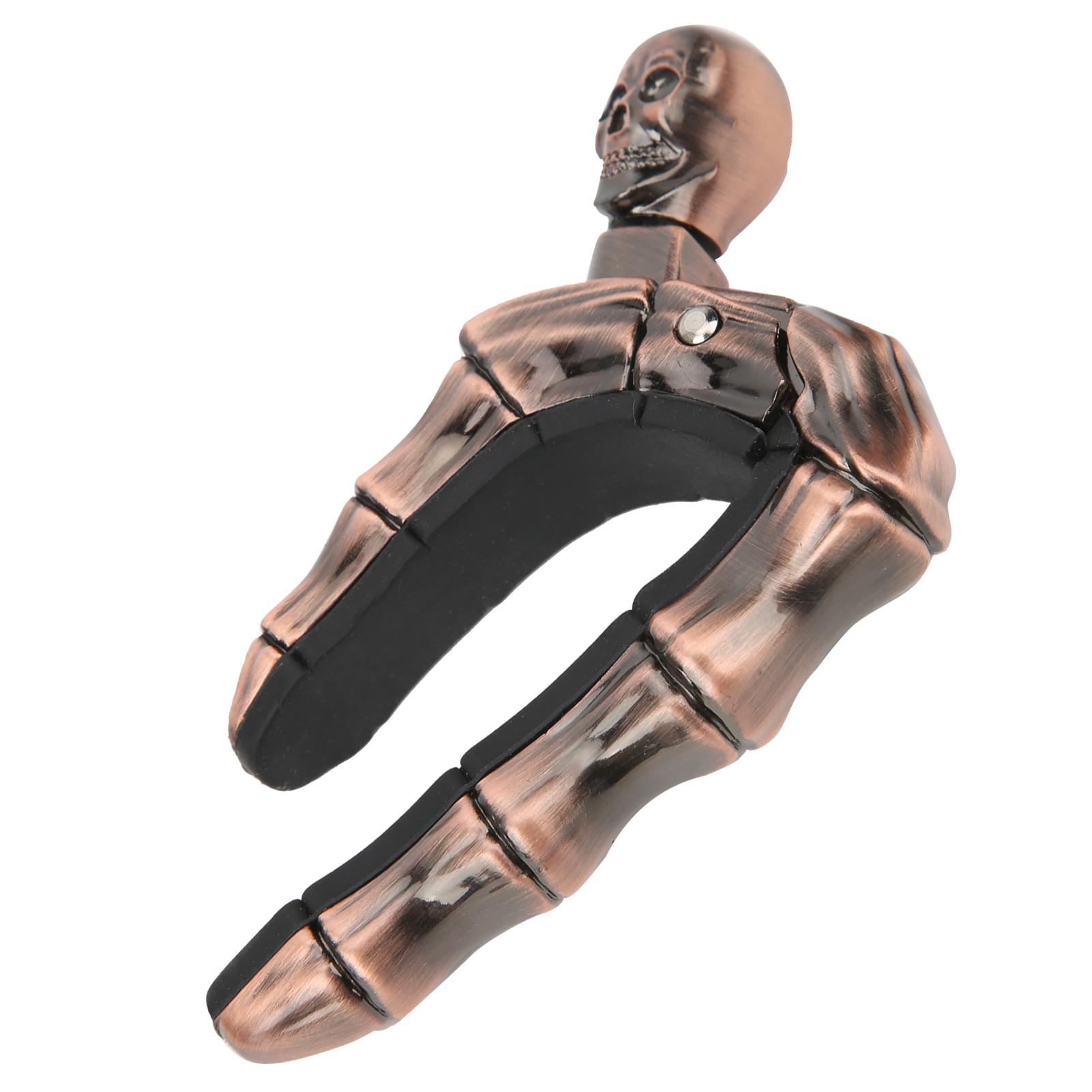 Skull Guitar Capo Регулируемая натяжка Аксессуары Детали для Народной Акустической Гитары УкулелеБронза black TOMTOP JMS