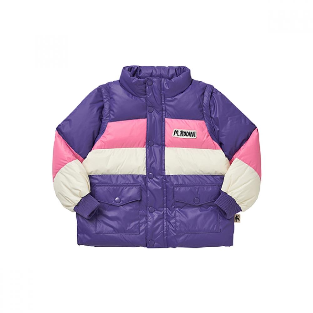 Mini Rodini 2371010345 Пуховик с молнией на рукаве Пуховик для детей с молнией на рукаве 2371010345 (104/110) white TrendMecca Watches