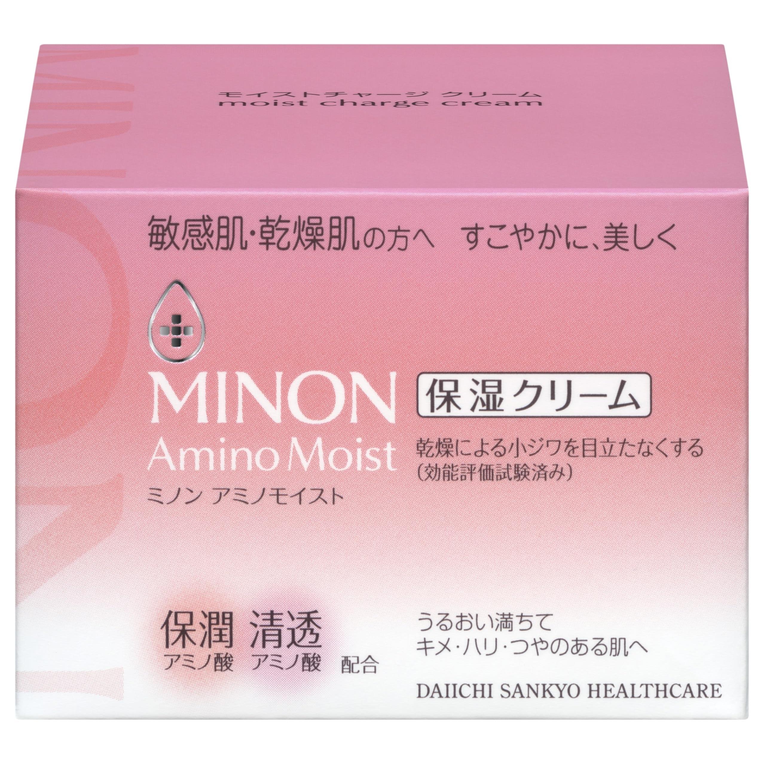 Minon Amino Moist Moist Charge Cream 40 г — увлажняющий крем для лица для чувствительной и сухой кожи, стойкая формула pink J-Subculture beauty products