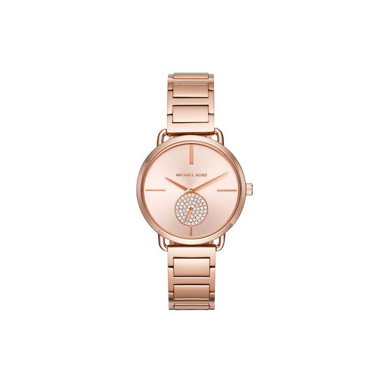Michael Kors Quartz Watch Stainless Steel Band 36Mm Rose Gold Dial Vintage Starry Sky Women watches MK3640 Rose Gold beige