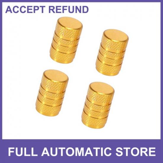 4 Pcs Round Car Tire Valve Stem Caps Tire Valve Dust Covers Universal Yellow yellow Ad dfdf