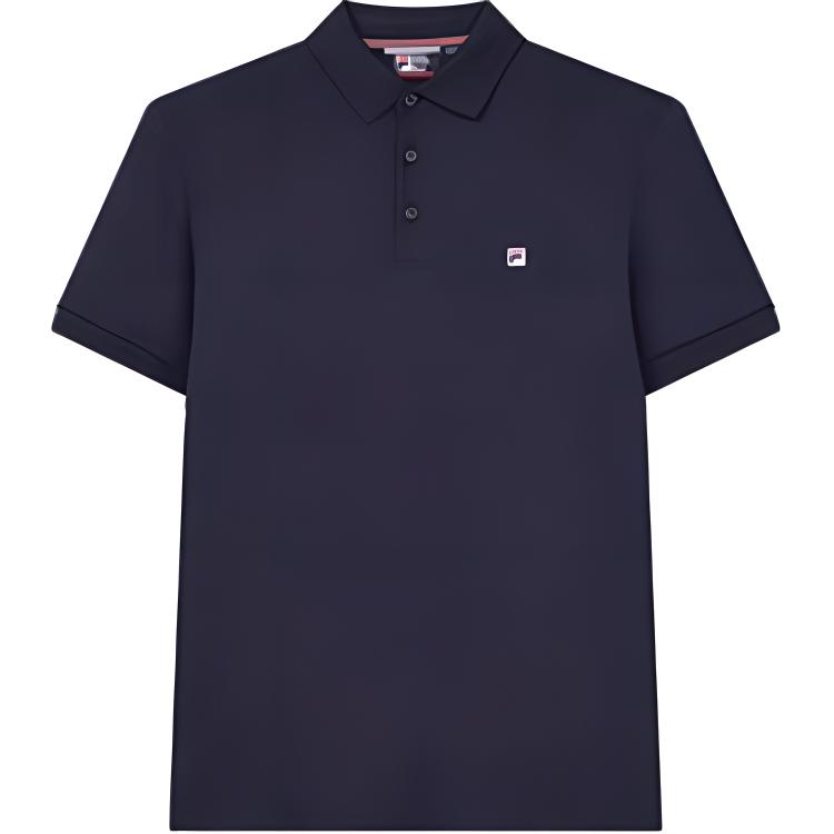 FILA Polo Shirt With Collar Business Casual Sports Knit Short Sleeve Men tops Legendary-Blue F51M411104ANV 2XL black