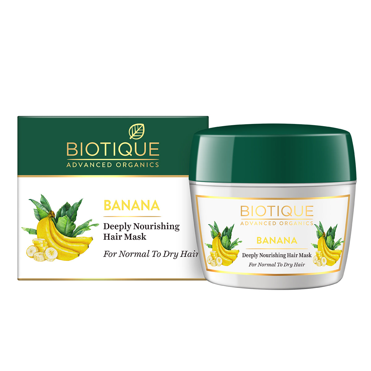 Biotique Банановая маска для волос для сухих волос Глубокое питание 175 г Органическое веганское средство Еженедельное восстановление Увлажнение blue