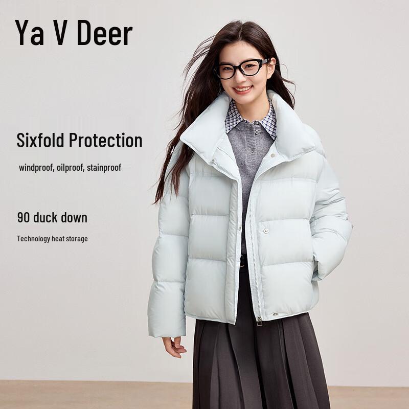 Женский короткий пуховик Yalu со стойкой XL весной зеленый JDST online