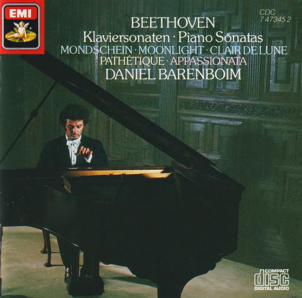 CD ЛЮДВИГ ВАН БЕТХОВЕН : ДАНЕЛЬ БАРЕН - Фортепианные сонаты = Piano Sonatas (Мой CDC7473452 Angel Records 1986 Европа Классика Б/У gray RecordCityJP