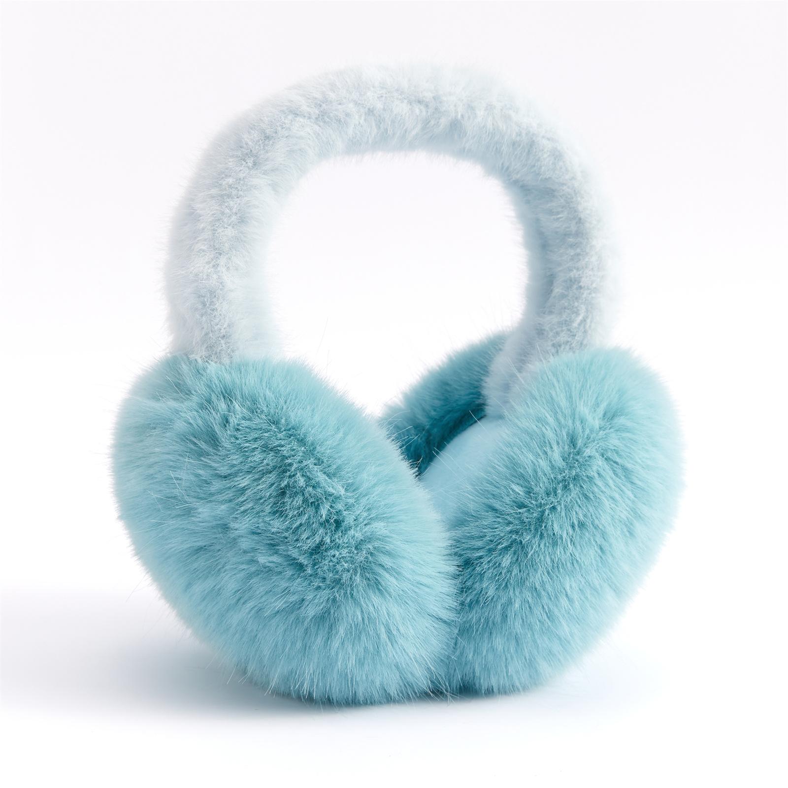 New Design Sky Blue Soft Earmuff Popular Man Woman Winter Outdoor Ski Accessories Ear Muff Rabbit Fur Eardrum Christmas Gift white Outdoor Boutique TOP