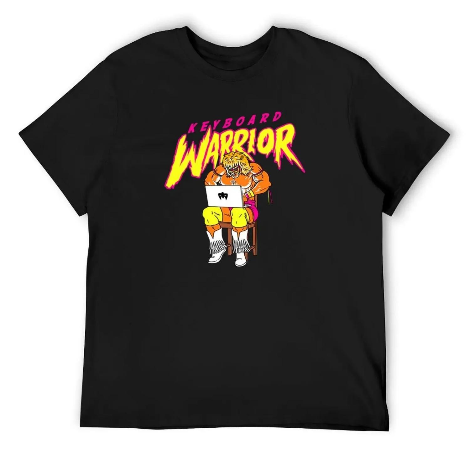 Футболка KEYBOARD WARRIOR Эстетичная одежда спортивные фанаты кастомизированные тренировочные футболки для мужчин S чёрный The best product for you