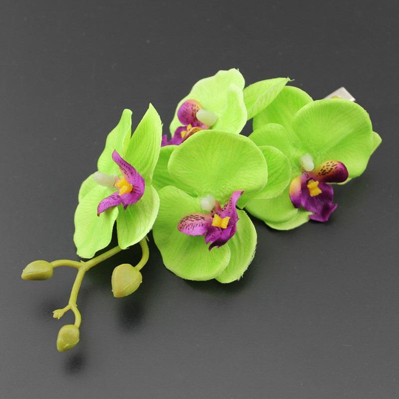 Заколка для волос Phalaenopsis Flower, заколка для волос с ветками, украшения для волос, искусственные цветы, аксессуары для волос 20cm green Want to see you
