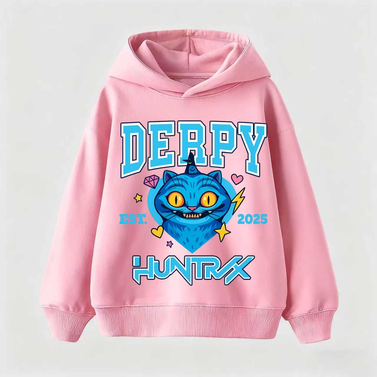 KPop Охотник на демонов Саджа Мальчики Мультфильм Девочки Мальчик Худи Теплый Детский Корейская волна Мода Повседневные Топы Одежда 160 pink Anime Quality Hoodie