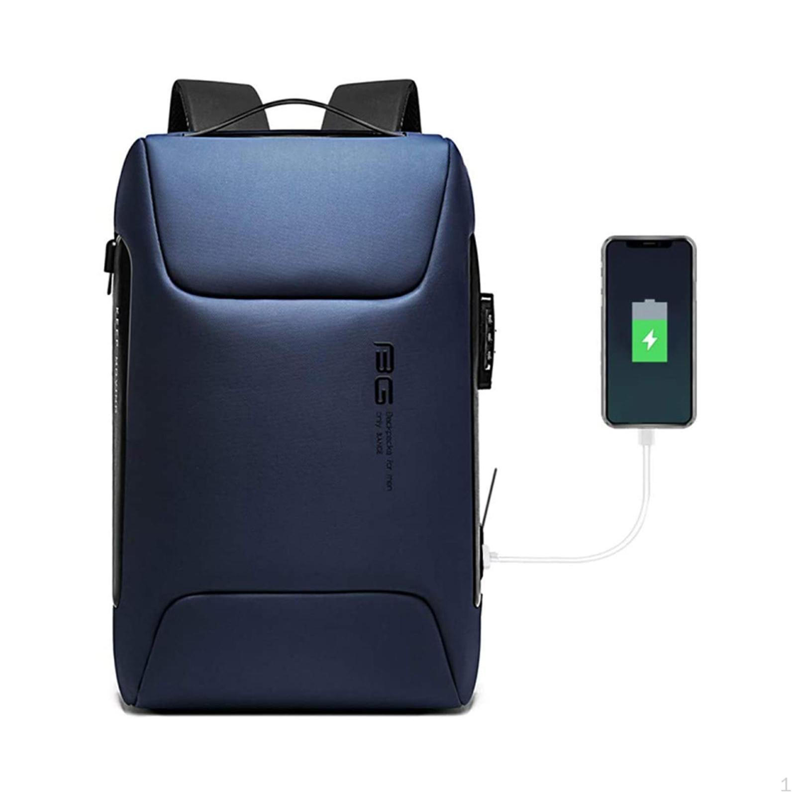 Рюкзак для ноутбука Внешний USB Повседневный Путешествия Blue gray Flowers Dating