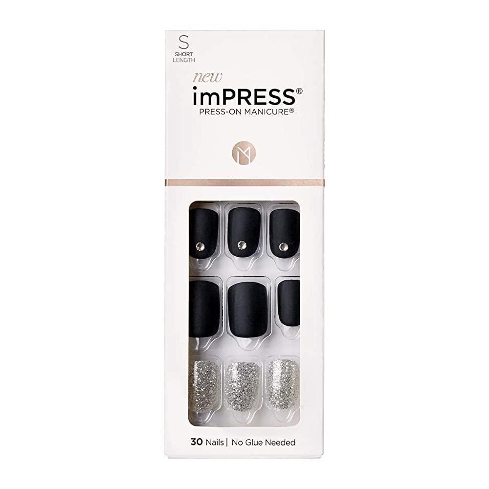 Лак для ногтей ImPRESS Press-On Can t Stop black BeautyGlam