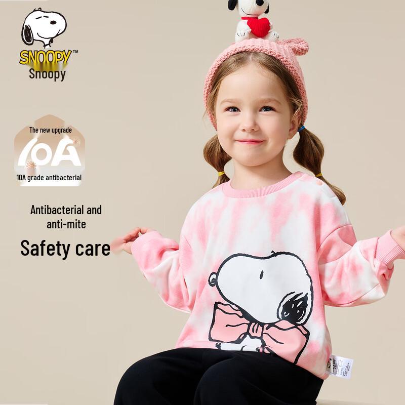 Детская антибактериальная толстовка Snoopy с принтом тай-дай 100 white