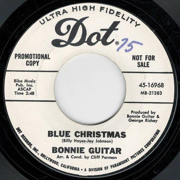 7inch Record BONNIE GUITAR - Blue Christmas / I ll Be Missing Yo 4516968PROMO Dot Records 1966 US Pop Used black RecordCityJP