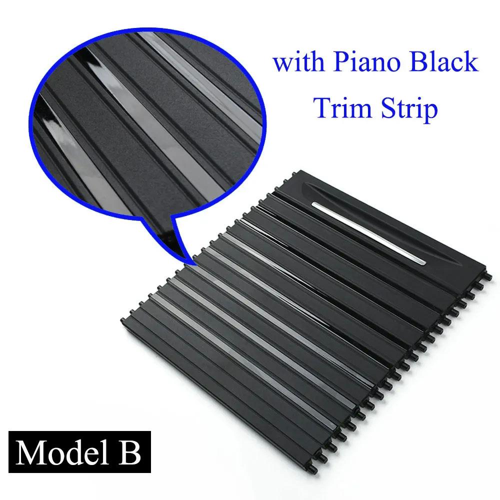 For BMW X5 X6 F15 F16 Cup Holder Sliding Cover Shutter Trim Console Roller Blind Slide Replacement 2014 2015 2016 2017 2018 With Piano Black gray Pu fe