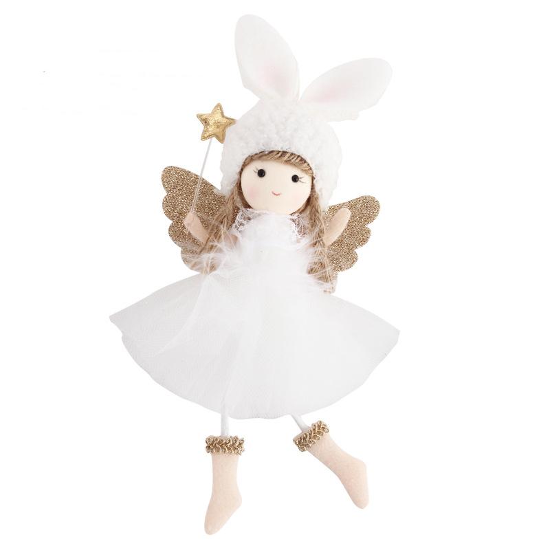 Рождественские украшения Ins Cute Wind Angel Girl Кукла Рождественская елка Подвеска белый firstkids